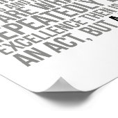 Exzellenz ist eine Kunst, die durch Ausbildung gew Poster (Ecke)