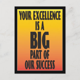 Exzellenz Mitarbeiter Vielen Dank Postkarte