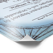 Exzellenzurkunde Anerkennung von Mitarbeitern Fotodruck (Ecke)