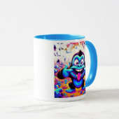Exzentrischer, gefärbter Affe. Tasse (VorderseiteRechts)