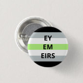 Ey/Em/Eirs Pronomina Agender Abzeichen Button (Vorne & Hinten)