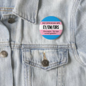 Ey/Em Pronomina - Transgender-Flagge Button (Beispiel)