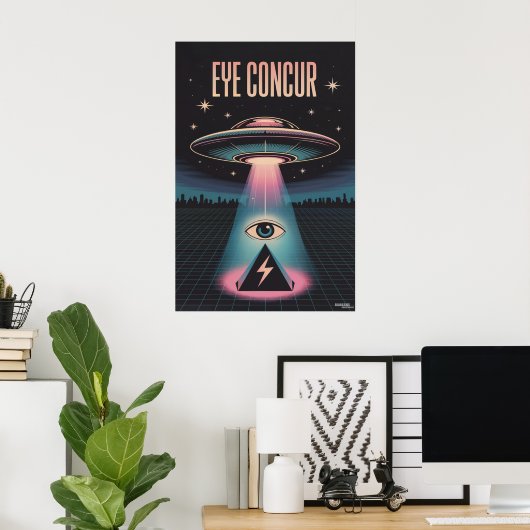 EYCONCUR ALIEN PYRAMID POWER POSTER (Heimbüro)