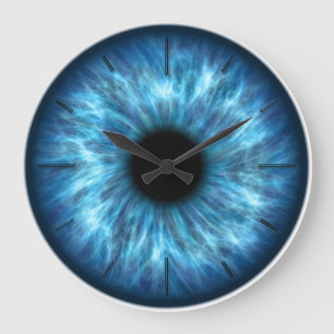 Eye 1 Wall Clock & Numeral Options Große Wanduhr
