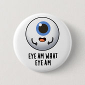 Eye Am Eye Am Funny Eyeball Puff Button (Vorderseite)
