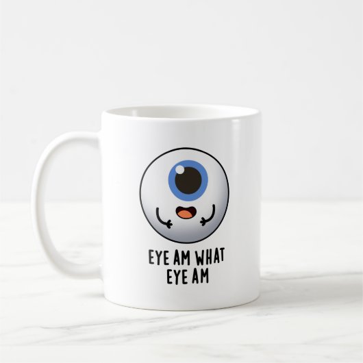 Eye Am Eye Am Funny Eyeball Puff Kaffeetasse (Links)