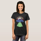Eye Believe  Alien  I Want To Pun Weird UFO Abduct T-Shirt (Vorne ganz)