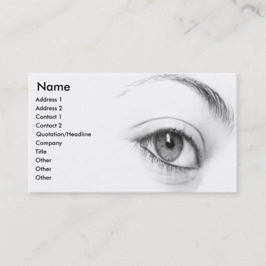 Eye Business Card Visitenkarte (Vorderseite)