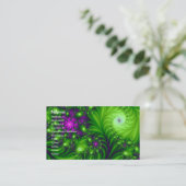 Eye Candy Niedlich farbenfroh Abstrakte Blumenkult Visitenkarte (Stehend Vorderseite)