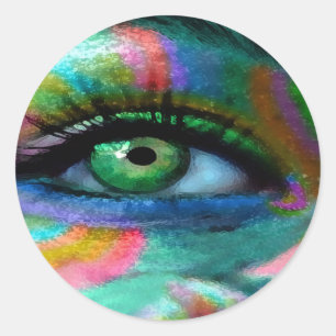 Eye Candy Runder Aufkleber