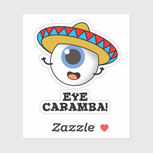 Eye Caramba Funny Mexican Pub Aufkleber (Blatt)