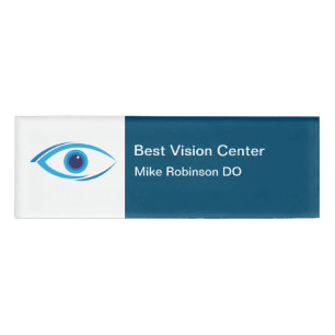 Eye Care Modern Staff Name Tags Namenschild