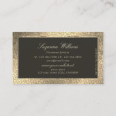 Eye Catcher Gold Schlange und Dark Brown stilvolle Visitenkarte (Rückseite)