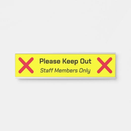 Eye-Catching "Bitte Behalt Out"-Zeichen Türschild (Vorderseite )