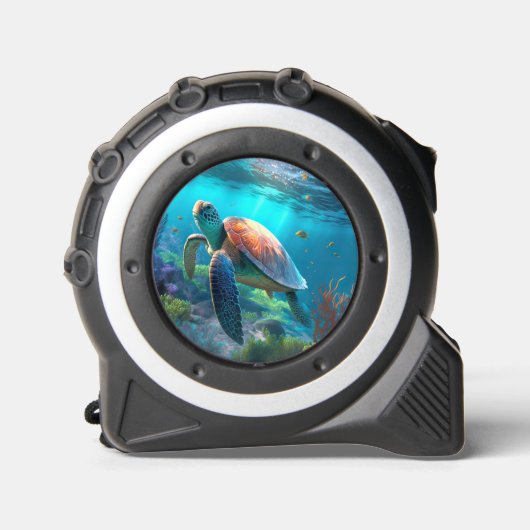 Eye Catching Custom Turtle Image Tape Measure Maßband (Vorderseite)