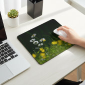 Eye Catching Daisy Flower Mouse Pad for Office Com Mousepad