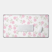 Eye Catching Deep Pink Floral Pattern Large Schreibtischunterlage (Tastatur & Maus)