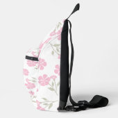 Eye-Catching Deep Pink Floral Pattern Stylish Crossbody Bag (Rechts)