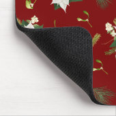 Eye Catching Floral Pattern Deep Red Mouse Pad Mousepad (Ecke)