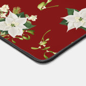 Eye Catching Floral Pattern Deep Red Schreibtischunterlage (Ecke)