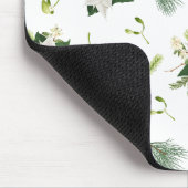 Eye Catching Floral Pattern White Mouse Pad Mousepad (Ecke)