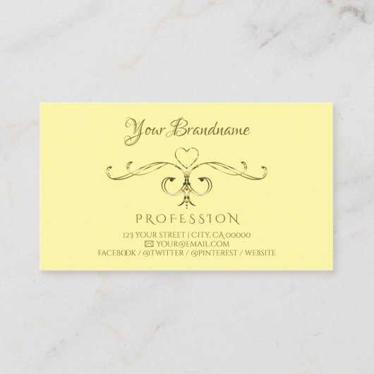 Eye Catching Gold Verziert Corners Initialen auf C Visitenkarte (Rückseite)