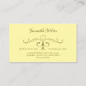 Eye Catching Gold Verziert Corners mit Logo Creme Visitenkarte (Rückseite)