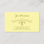 Eye Catching Gold Verziert Corners on Cream Initia Visitenkarte (Rückseite)