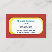 Eye Catching Retro Vacuum House Cleaning Visitenkarte (Rückseite)