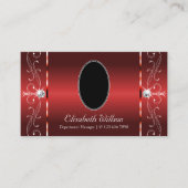 Eye Catching Rubby Red Squiggled Juwelen mit Foto Visitenkarte (Vorderseite)