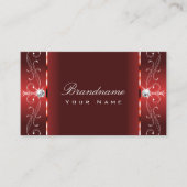 Eye Catching Rubby Red Squiggled Juwelen Ornamenta Visitenkarte (Vorderseite)