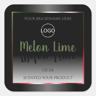 Eye Catching Schwarz-weiße Product Labels Add Logo Quadratischer Aufkleber