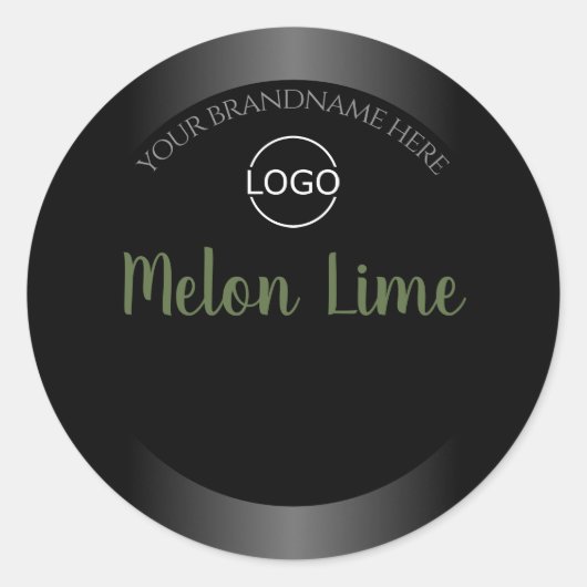 Eye Catching Schwarz-weiße Product Labels Add Logo Runder Aufkleber (Vorderseite)