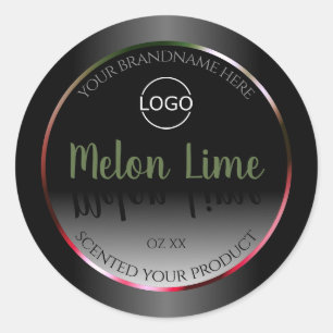 Eye Catching Schwarz-weiße Product Labels Add Logo Runder Aufkleber