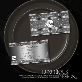 Eye Catching Silver Glitzer Sparkle Stars hinzufüg Visitenkarte