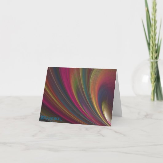 Eye-catching Swirl Note Card Karte (Vorderseite)