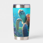 Eye Catching Turtle Image Mark Insulated Tumbler Thermobecher (Vorderseite)