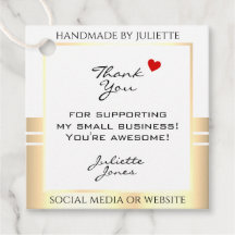 Eye Catching White and Gold Packung Vielen Dank