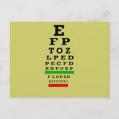EYE CHART Geschenke Postkarte (Vorderseite)