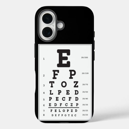 Eye Chart iPhone Case (Rückseite)
