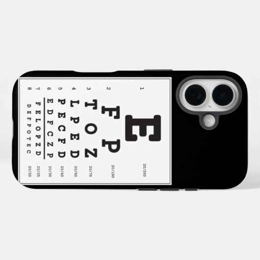 Eye Chart iPhone Case (Rückseite (Horizontal))