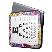 Eye Chart Laptop Sleeve (Vorderseite Links)