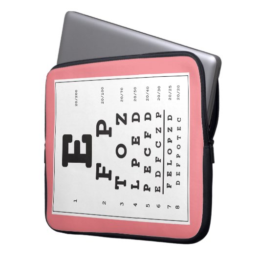 Eye Chart Laptop Sleeve (Vorderseite Links)