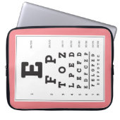 Eye Chart Laptop Sleeve (Vorderseite)