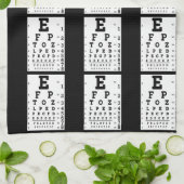 Eye Chart Optometrist Geschirrtuch (Gefaltet)