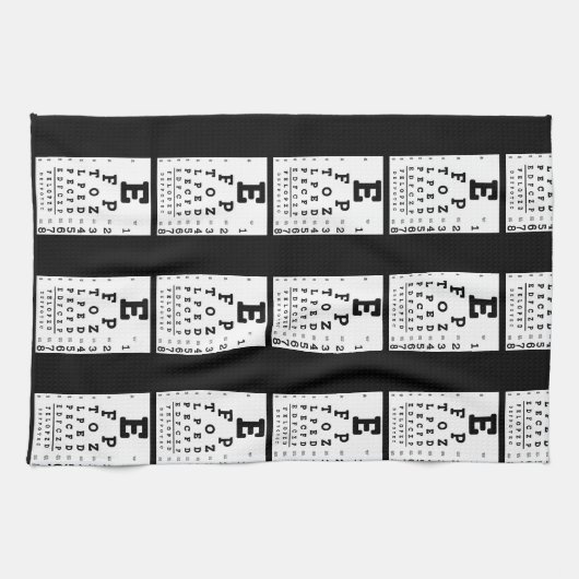 Eye Chart Optometrist Geschirrtuch (Horizontal)