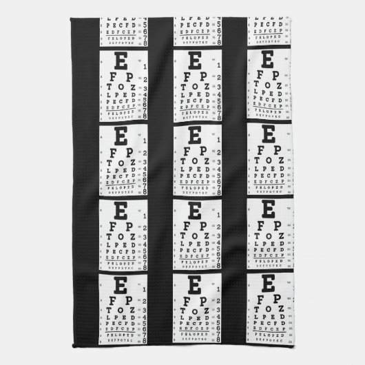 Eye Chart Optometrist Geschirrtuch (Vertikal)