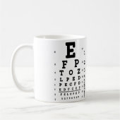 Eye Chart Optometrist Kaffeetasse (Links)