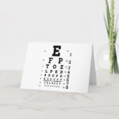 Eye Chart Optometrist Karte (Vorderseite)