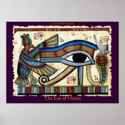 EYE DER HORUS-Ägyptische Kunst Poster (Vorne)
